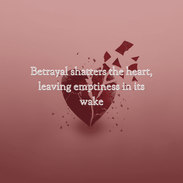 "Shattered heart symbolizing betrayal