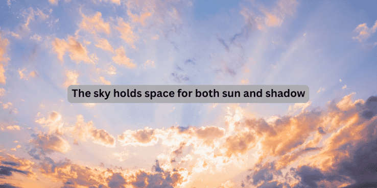 sky and a quote