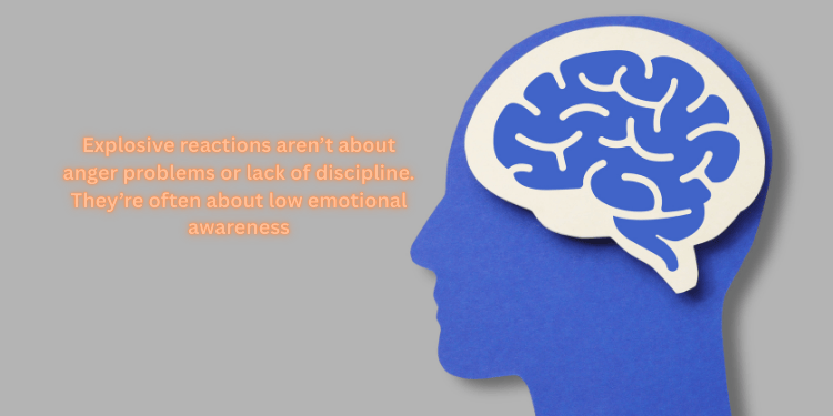 Explosive reactions aren’t about anger problems or lack of discipline. They’re often about low emotional awareness